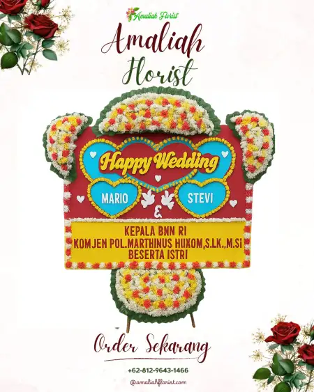 Papan Bunga Pernikahan Dewa Agung